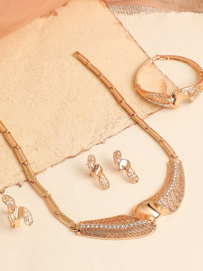 GOLD PLATED DESIGNER JEWELLERY SET