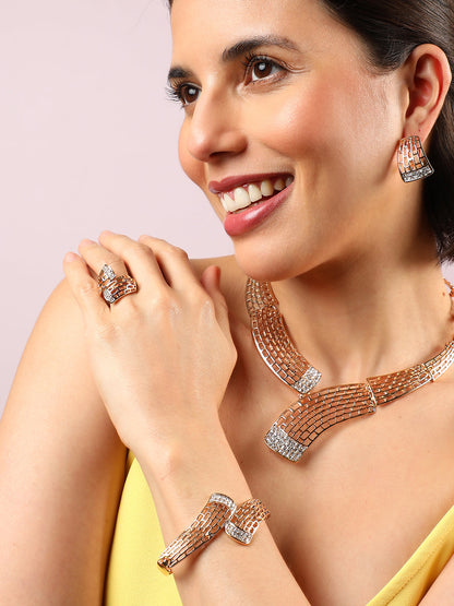 GOLD PLATED DESIGNER JEWELLERY SET