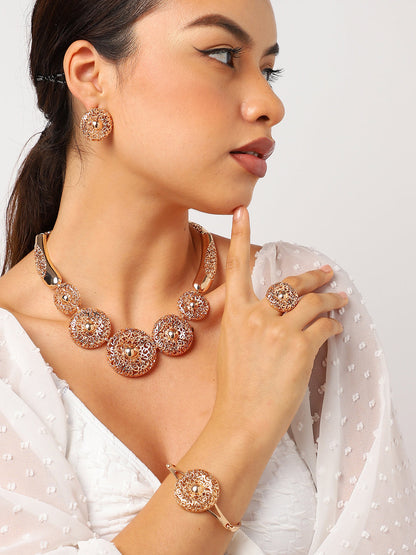 GOLD PLATED DESIGNER JEWELLERY SET