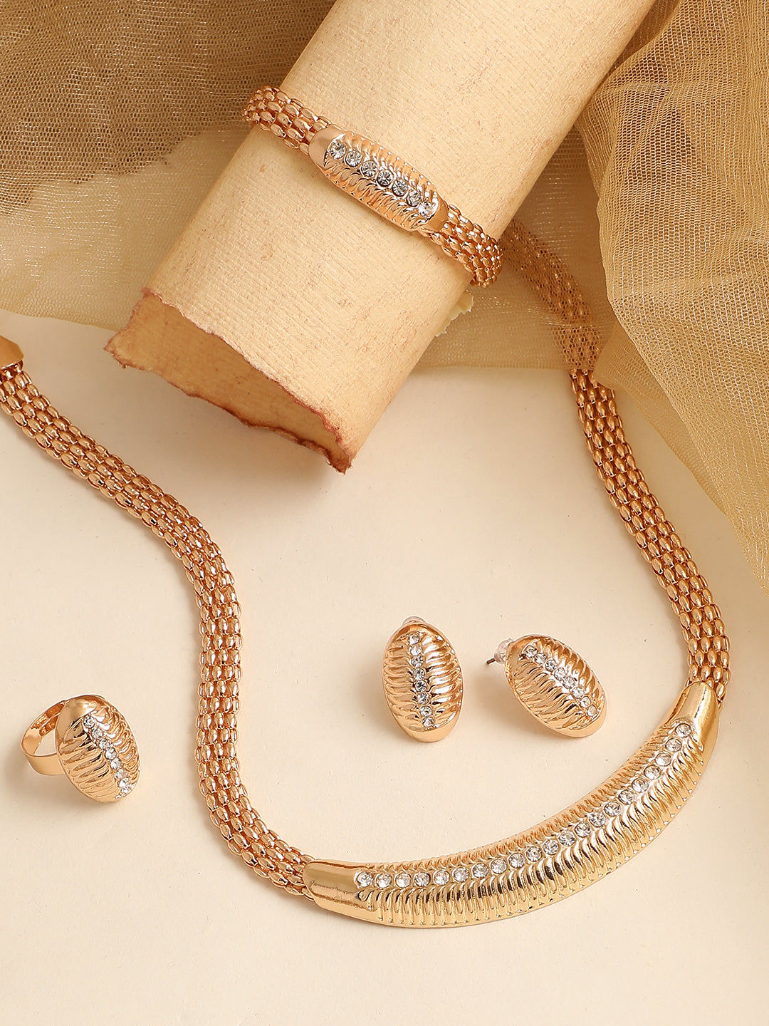 GOLD PLATED DESIGNER JEWELLERY SET