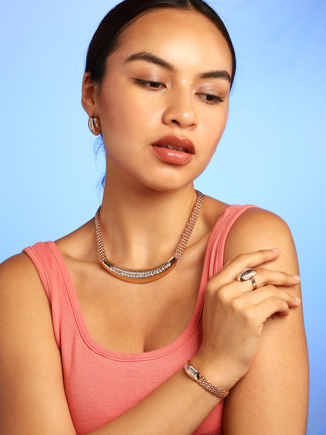 GOLD PLATED DESIGNER JEWELLERY SET