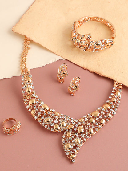 GOLD PLATED DESIGNER JEWELLERY SET