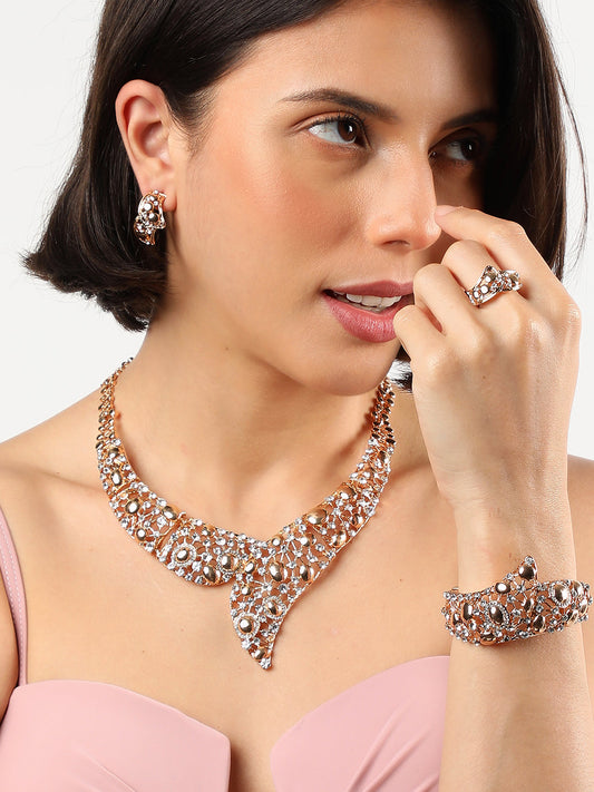 GOLD PLATED DESIGNER JEWELLERY SET