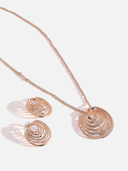 ROSE GOLD PLATED DESIGNER JEWELLERY SET