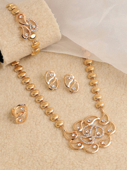 GOLD PLATED DESIGNER JEWELLERY SET