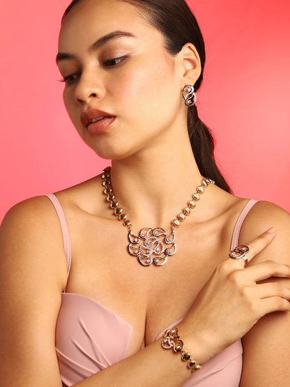GOLD PLATED DESIGNER JEWELLERY SET