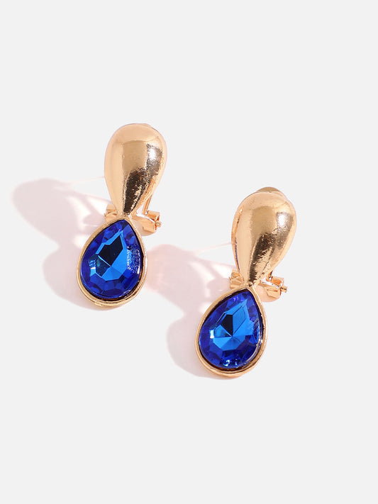 BLUE STONE GOLD PLATED JEWELLERY SET