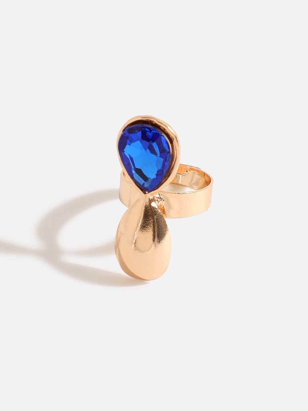 BLUE STONE GOLD PLATED JEWELLERY SET