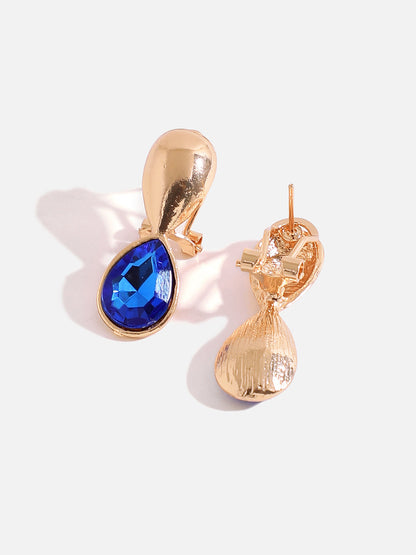 BLUE STONE GOLD PLATED JEWELLERY SET
