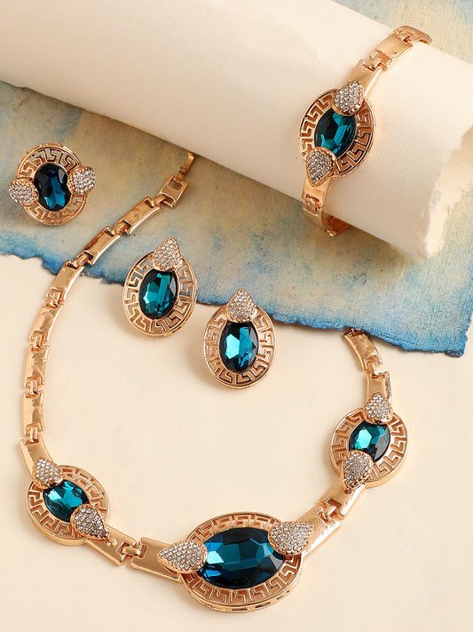 Blue stone Jewellery Set