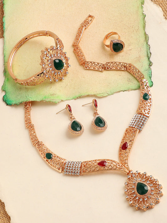 GOLD PLATED DESIGNER JEWELLERY SET