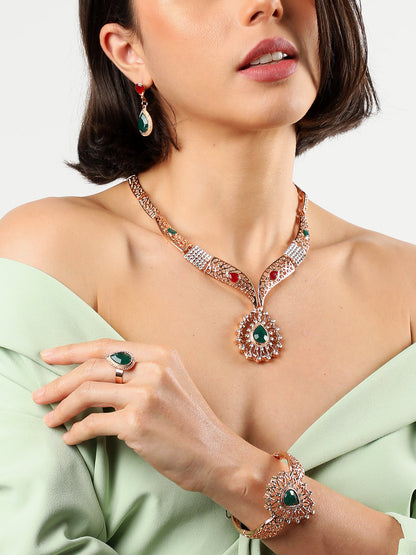 GOLD PLATED DESIGNER JEWELLERY SET