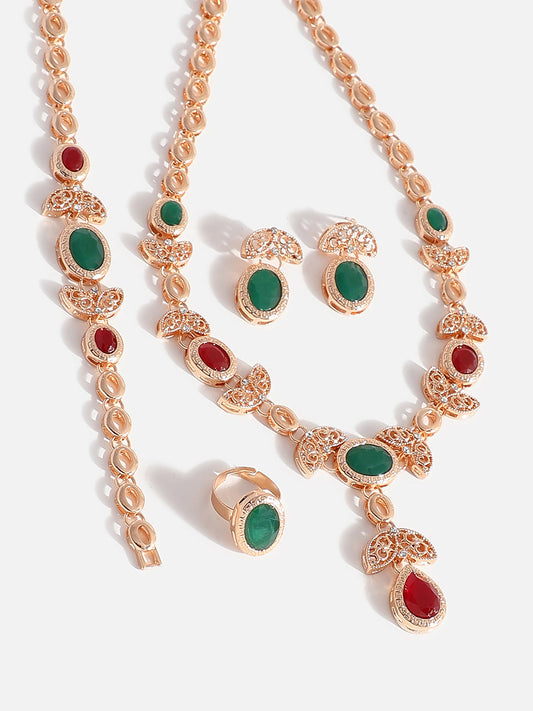 GOLD PLATED DESIGNER JEWELLERY SET