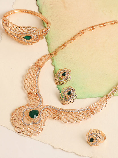 GOLD PLATED DESIGNER JEWELLERY SET