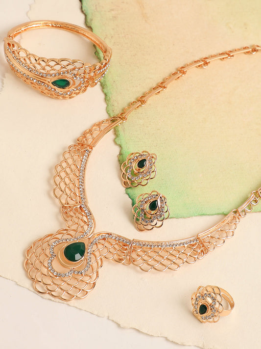 GOLD PLATED DESIGNER JEWELLERY SET