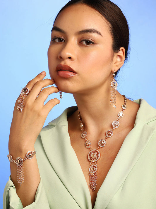 GOLD PLATED DESIGNER JEWELLERY SET