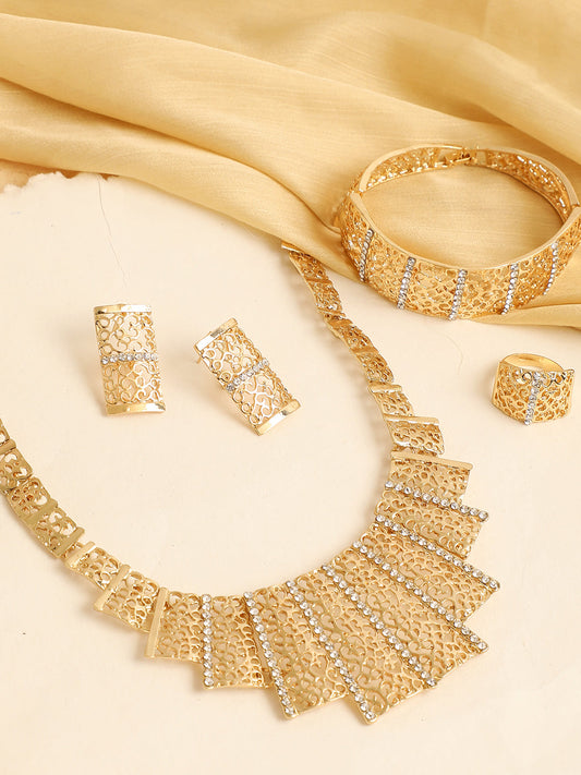 GOLD PLATED DESIGNER JEWELLERY SET