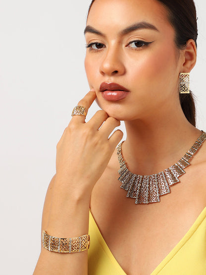 GOLD PLATED DESIGNER JEWELLERY SET