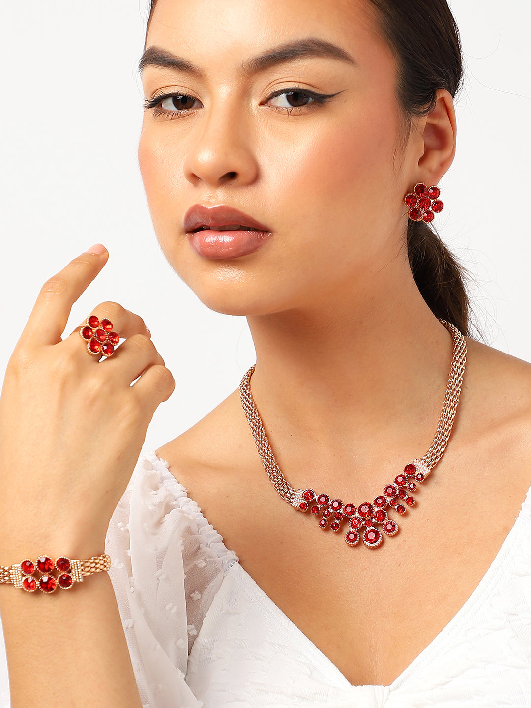 GOLD PLATED DESIGNER JEWELLERY SET