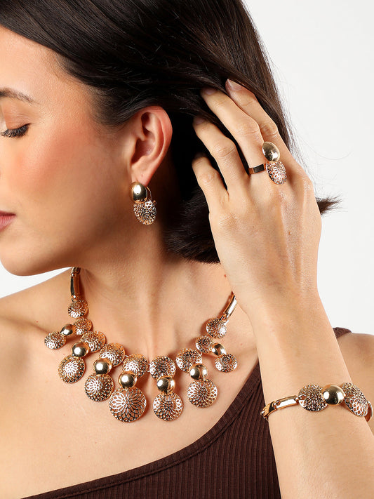 GOLD PLATED DESIGNER JEWELLERY SET