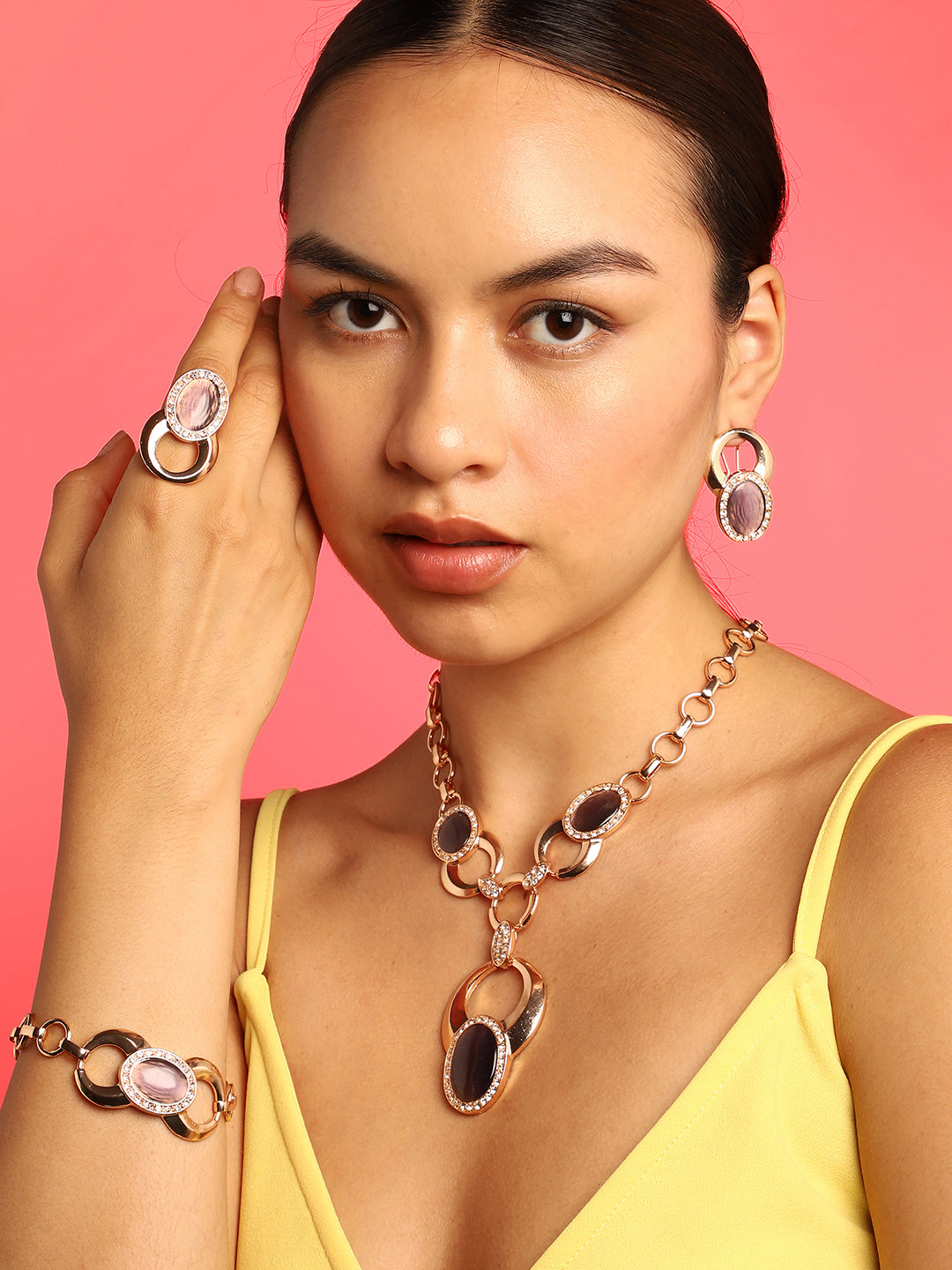 GOLD PLATED DESIGNER JEWELLERY SET