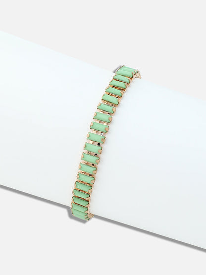 GOLD PLATED PARTY DESIGNER STONE BRACELET FOR WOMEN