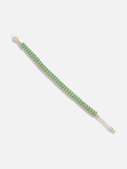 GOLD PLATED PARTY DESIGNER STONE BRACELET FOR WOMEN
