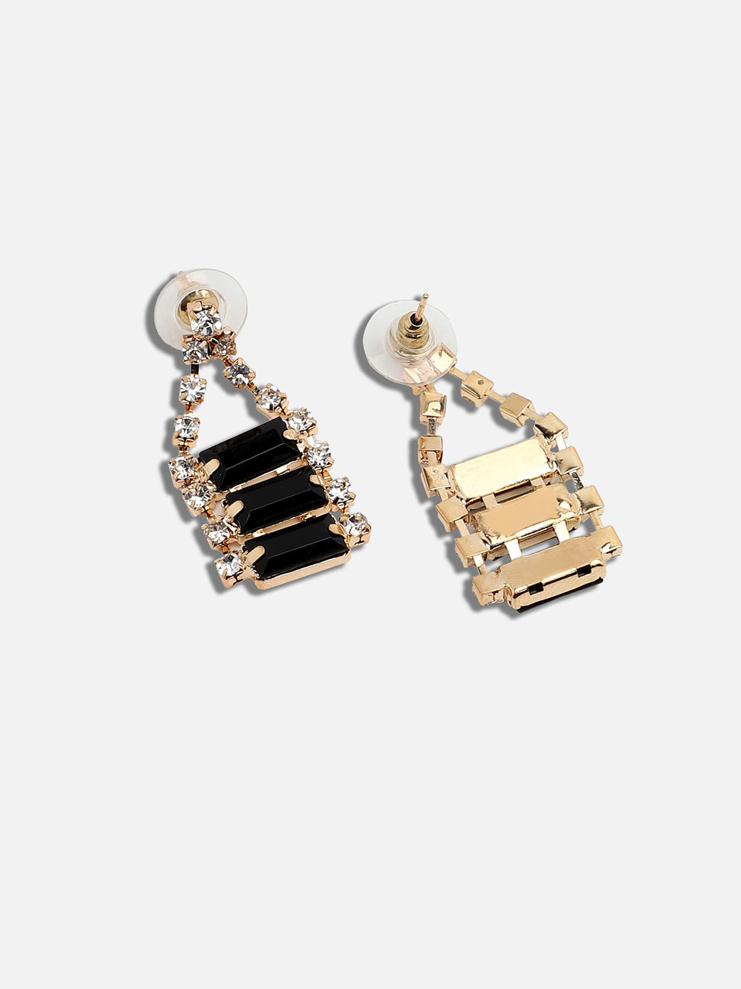 GOLD PLATED PARTY DESIGNER STONE NECKLACE AND EARRING SET FOR WOMEN
