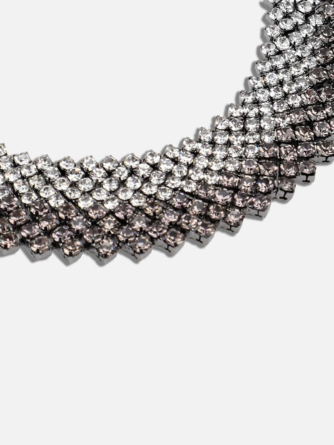 SILVER PLATED PARTY DESIGNER STONE NECKLACE FOR WOMEN