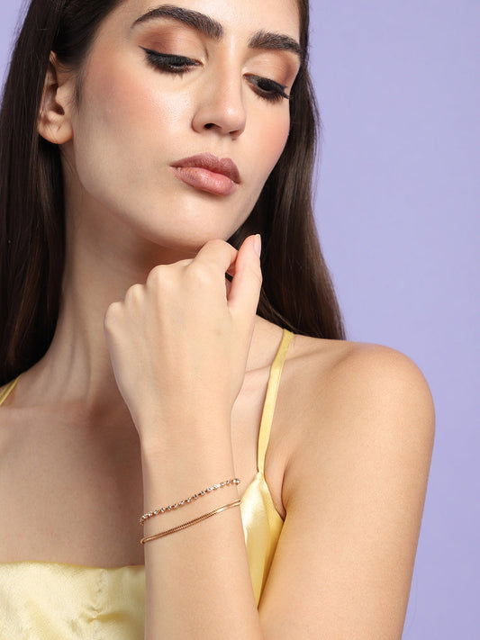 GOLD PLATED PARTY DESIGNER BRACELET FOR WOMEN