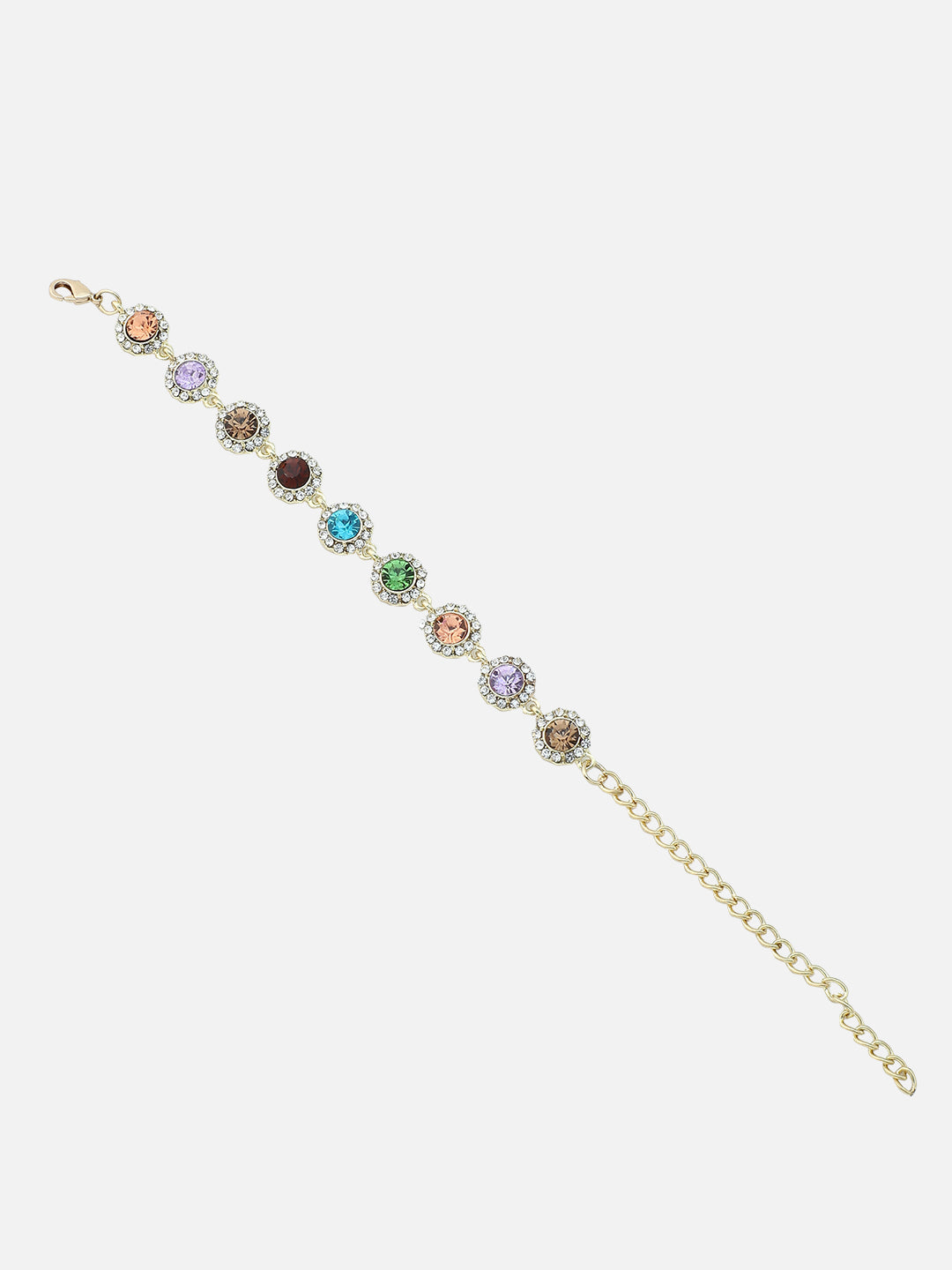 GOLD PLATED PARTY DESIGNER STONE BRACELET FOR WOMEN