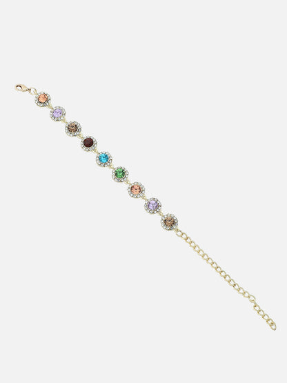 GOLD PLATED PARTY DESIGNER STONE BRACELET FOR WOMEN