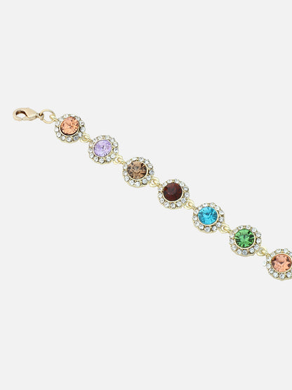 GOLD PLATED PARTY DESIGNER STONE BRACELET FOR WOMEN