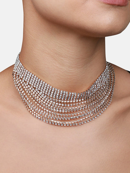 Rhinestone Gold-Plated Necklace