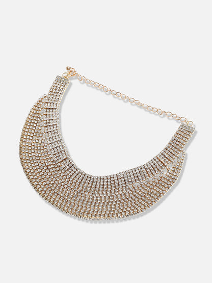 Rhinestone Gold-Plated Necklace