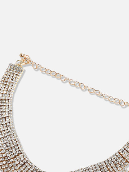 Rhinestone Gold-Plated Necklace
