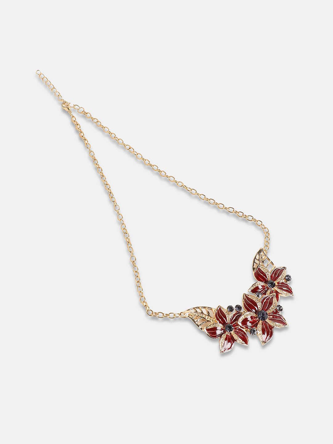Gold Plated Stones Studded Jewellery Set