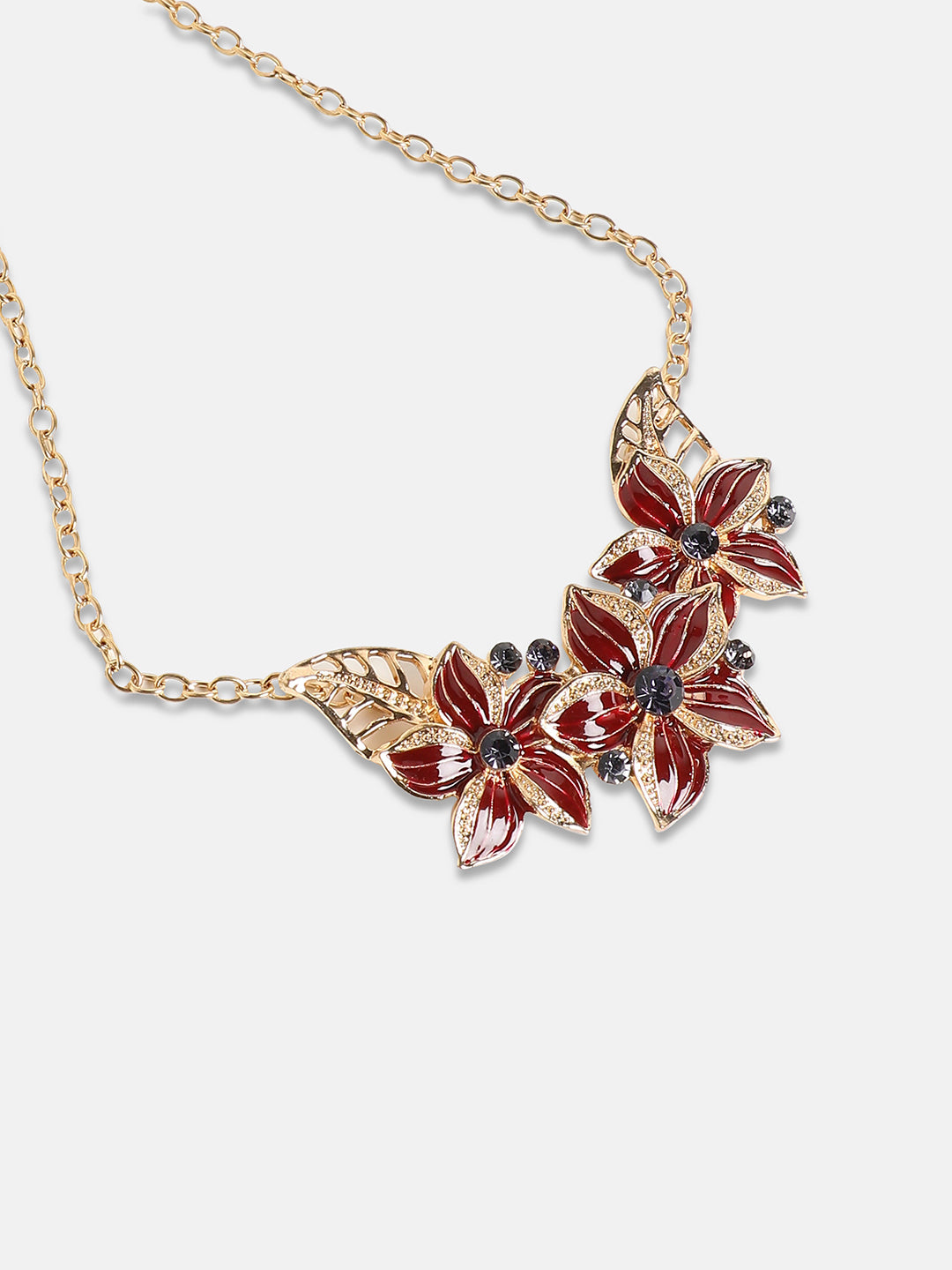 Gold Plated Stones Studded Jewellery Set