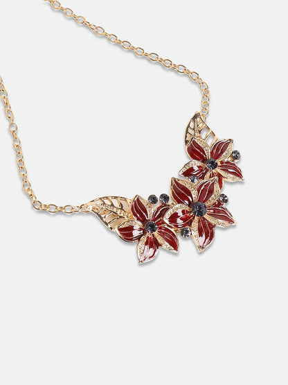 Gold Plated Stones Studded Jewellery Set