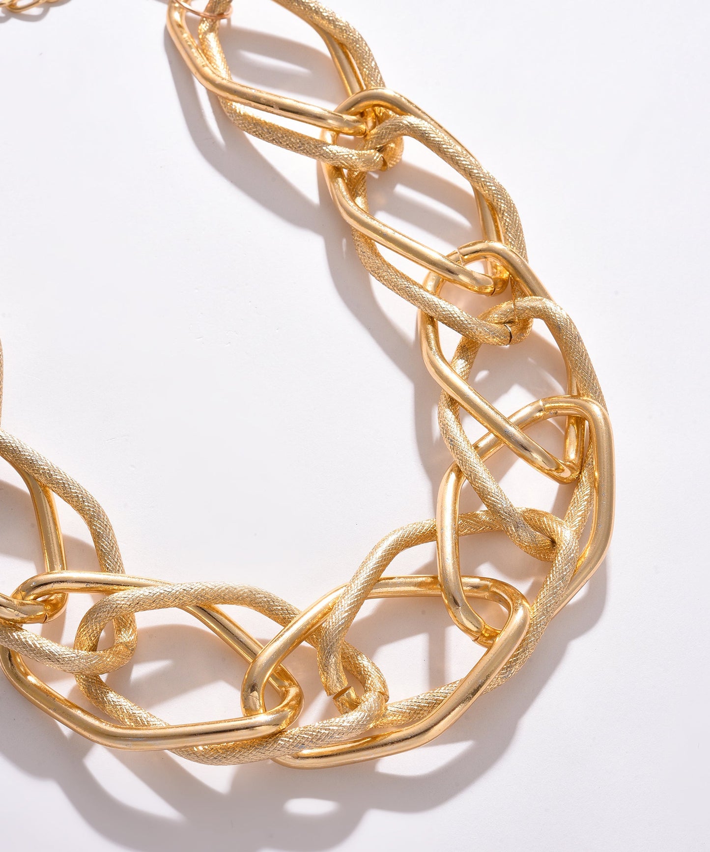 Gold Plated Necklace with Chain Detail
