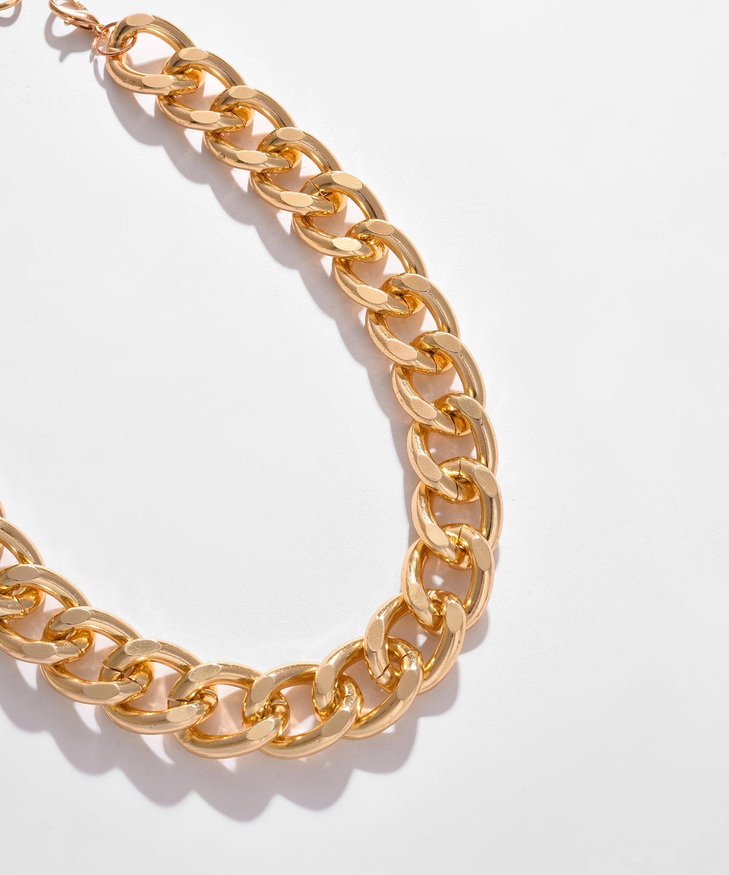 Gold Plated Necklace with Chain Detail