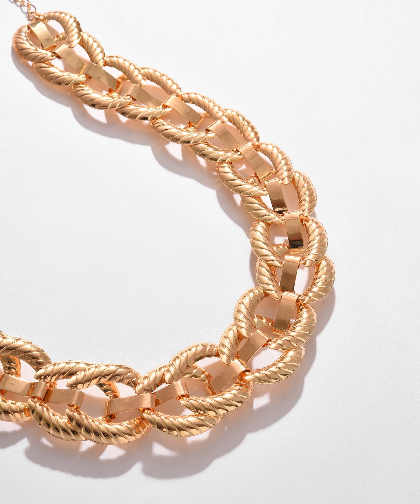 Gold Plated Necklace with Chain Detail