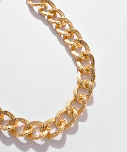 Gold Plated Necklace with Chain Detail