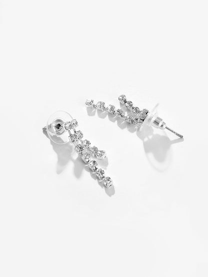 Silver Plated Designer Stone Necklace and Earring Set