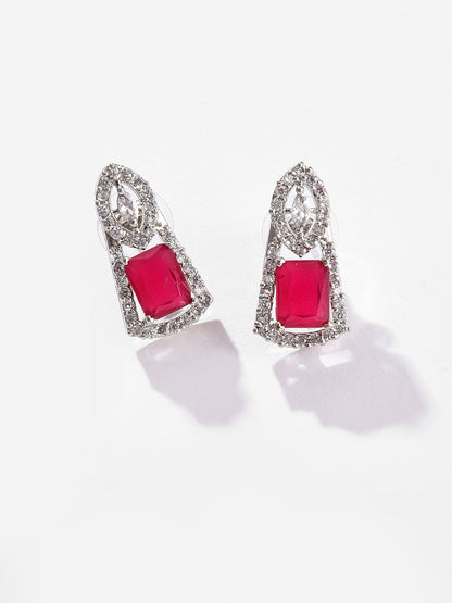 Silver Plated Designer Stone Necklace Set