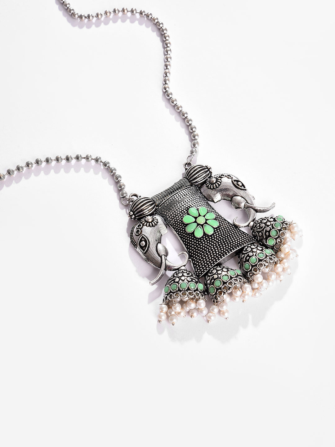 Silver Plated Designer Stone Necklace