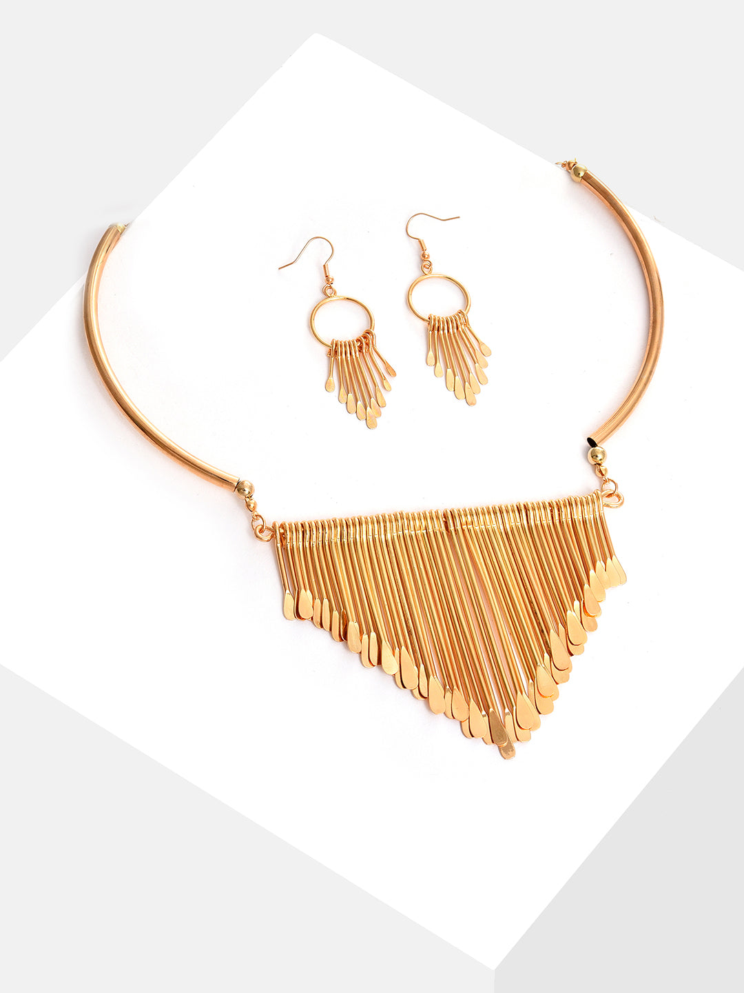Gold Plated Designer Necklace and Earring Set