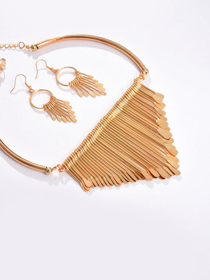 Gold Plated Designer Necklace and Earring Set