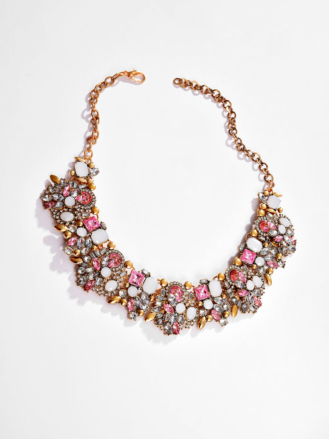 Silver Plated Designer Stone Necklace