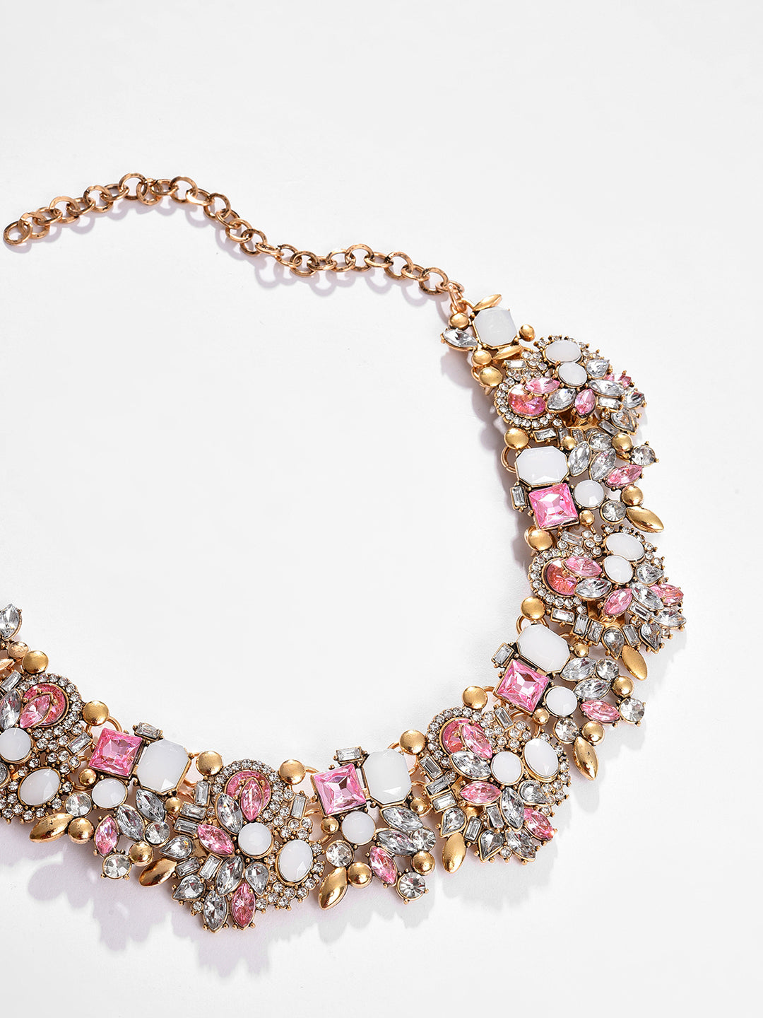 Silver Plated Designer Stone Necklace